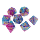 7Pcs Polyhedral Dice Double-Colors Polyhedral Game Dice for RPG Dungeons and Dragons DND RPG MTG D20 D12 D10 D8 D6 D4 Table Game - Dollarwoods