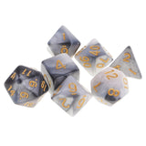 7Pcs Polyhedral Dice Double-Colors Polyhedral Game Dice for RPG Dungeons and Dragons DND RPG MTG D20 D12 D10 D8 D6 D4 Table Game - Dollarwoods