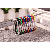 20PCS Aluminum Carabiner Key Chain Clip Outdoor Camping Keyring Snap Hook Water Bottle Buckle Travel Climbing Accessories NEW - Dollarwoods