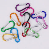 20PCS Aluminum Carabiner Key Chain Clip Outdoor Camping Keyring Snap Hook Water Bottle Buckle Travel Climbing Accessories NEW - Dollarwoods