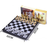 32/36cm Big Size Medieval Chess Sets With Magnetic Chess board 32 Chess Pieces Table Carrom Board Games Figure Sets szachy - Dollarwoods