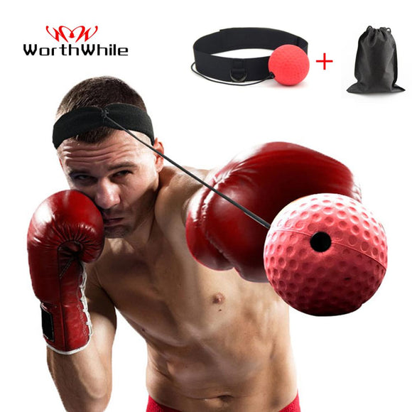 WorthWhile Kick Boxing Reflex Ball Head Band Fighting Speed Training Punch Ball Muay Tai MMA Exercise Equipment Accessories - Dollarwoods