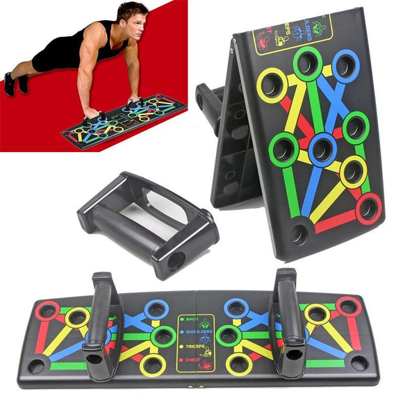 14 In 1 Push-up Board Foldable Push Up Rack Adjustable Body Building Pushup Stand Muscle Training Gym Fitness Exercise Equipment - Dollarwoods