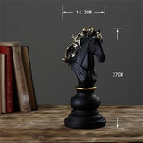 1Pcs Resin Chess Pieces Board Games Accessories International Chess Figurines Retro Home Decor Simple Modern Chessmen Ornaments - Dollarwoods