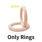 Wood Gymnastic Rings 32/28mm DIA Olympic Gym Rings For Home Gym Fitness Great for Your Muscle Building Ab Workout Strength - Dollarwoods