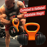 Dumbbells Kettlebell Grip Adjustable Portable Weight for Fitness Travel Weightlifting Bodybuilding Workout Gym Equipment - Dollarwoods