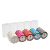 100/200Pieces Poker Chips Set With Box 14g Clay/Ceramic Chips Set Texas Hold'em Poker Chips Casino Coins - Dollarwoods