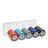 100/200Pieces Poker Chips Set With Box 14g Clay/Ceramic Chips Set Texas Hold'em Poker Chips Casino Coins - Dollarwoods