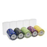100/200Pieces Poker Chips Set With Box 14g Clay/Ceramic Chips Set Texas Hold'em Poker Chips Casino Coins - Dollarwoods