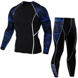 Winter Thermal Underwear Set Men's Sportswear Running Training Warm Base Layer Compression Tights Jogging Suit Men's Gym 2019 - Dollarwoods