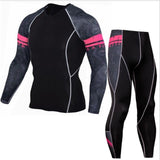 Winter Thermal Underwear Set Men's Sportswear Running Training Warm Base Layer Compression Tights Jogging Suit Men's Gym 2019 - Dollarwoods