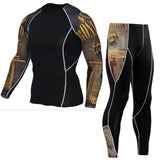 Winter Thermal Underwear Set Men's Sportswear Running Training Warm Base Layer Compression Tights Jogging Suit Men's Gym 2019 - Dollarwoods