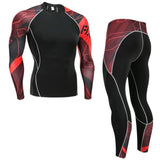 Winter Thermal Underwear Set Men's Sportswear Running Training Warm Base Layer Compression Tights Jogging Suit Men's Gym 2019 - Dollarwoods