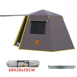 UV hexagonal aluminum pole automatic Outdoor camping wild big tent 3-4persons awning garden pergola 245*245*165CM - Dollarwoods