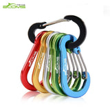 Booms Fishing CC1 6Pcs Aluminum Alloy Carabiner Keychain Outdoor Camping Climbing Snap Clip Lock Buckle Hook Fishing Tool 6Color - Dollarwoods
