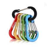 Booms Fishing CC1 6Pcs Aluminum Alloy Carabiner Keychain Outdoor Camping Climbing Snap Clip Lock Buckle Hook Fishing Tool 6Color - Dollarwoods