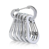 Booms Fishing CC1 6Pcs Aluminum Alloy Carabiner Keychain Outdoor Camping Climbing Snap Clip Lock Buckle Hook Fishing Tool 6Color - Dollarwoods