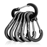 Booms Fishing CC1 6Pcs Aluminum Alloy Carabiner Keychain Outdoor Camping Climbing Snap Clip Lock Buckle Hook Fishing Tool 6Color - Dollarwoods