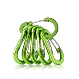 Booms Fishing CC1 6Pcs Aluminum Alloy Carabiner Keychain Outdoor Camping Climbing Snap Clip Lock Buckle Hook Fishing Tool 6Color - Dollarwoods