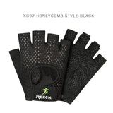 REXCHI Professional Gym Fitness Gloves Power Weight Lifting Women Men Crossfit Workout Bodybuilding Half Finger Hand Protector - Dollarwoods