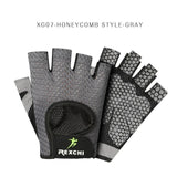 REXCHI Professional Gym Fitness Gloves Power Weight Lifting Women Men Crossfit Workout Bodybuilding Half Finger Hand Protector - Dollarwoods