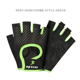 REXCHI Professional Gym Fitness Gloves Power Weight Lifting Women Men Crossfit Workout Bodybuilding Half Finger Hand Protector - Dollarwoods