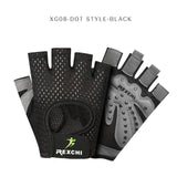 REXCHI Professional Gym Fitness Gloves Power Weight Lifting Women Men Crossfit Workout Bodybuilding Half Finger Hand Protector - Dollarwoods