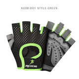 REXCHI Professional Gym Fitness Gloves Power Weight Lifting Women Men Crossfit Workout Bodybuilding Half Finger Hand Protector - Dollarwoods