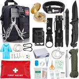 EDC Survival Kit Gear Tool Kit 47 IN 1 Emergency SOS Survival Tools Emergency Blanket Tactical Pen Flashlight Pliers Wire Saw - Dollarwoods