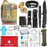 EDC Survival Kit Gear Tool Kit 47 IN 1 Emergency SOS Survival Tools Emergency Blanket Tactical Pen Flashlight Pliers Wire Saw - Dollarwoods