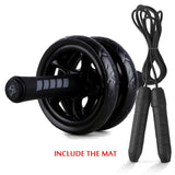 New 2 in 1 Ab Roller&Jump Rope No Noise Abdominal Wheel Ab Roller with Mat For Arm Waist Leg Exercise Gym Fitness Equipment - Dollarwoods