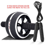 New 2 in 1 Ab Roller&Jump Rope No Noise Abdominal Wheel Ab Roller with Mat For Arm Waist Leg Exercise Gym Fitness Equipment - Dollarwoods