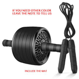 New 2 in 1 Ab Roller&Jump Rope No Noise Abdominal Wheel Ab Roller with Mat For Arm Waist Leg Exercise Gym Fitness Equipment - Dollarwoods