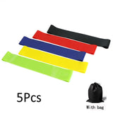 5Pcs/lot Fitness Yoga Resistance Rubber Bands Fitness Gym Workout Training Equipment 0.35-1.1mm Pilates Elastic Bands For Sprot - Dollarwoods