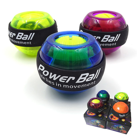 LED Wrist Ball Trainer Gyroscope Strengthener Gyro Power Ball Arm Exerciser Exercise Machine Gym Fitness Equipment - Dollarwoods