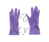 short latex gloves in purple color - Dollarwoods