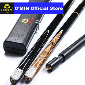 O'MIN GUNMAN Snooker Cue 3/4 Piece Snooker Cue Kit with O'MIN Case with Telescopic Extension 9.5mm 10mm Tip Snooker Stick Kit - Dollarwoods