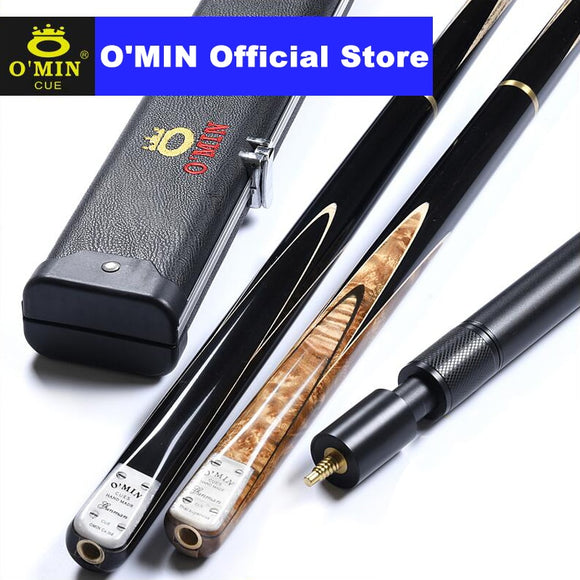 O'MIN GUNMAN Snooker Cue 3/4 Piece Snooker Cue Kit with O'MIN Case with Telescopic Extension 9.5mm 10mm Tip Snooker Stick Kit - Dollarwoods