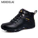 MIXIDELAI New Road Track 2020 Men Snow Boots Waterproof Men Footwear Winter Ankle Boots Fur Breathable Men Winter Shoes 3 Colors - Dollarwoods