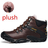 MIXIDELAI New Road Track 2020 Men Snow Boots Waterproof Men Footwear Winter Ankle Boots Fur Breathable Men Winter Shoes 3 Colors - Dollarwoods