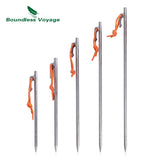 Boundless Voyage 6 Pcs Tent Pegs Aluminium Titanium Tent stakes Windproof Outdoor Traveling Tent Accessories 20 24 30 35 40 cm - Dollarwoods
