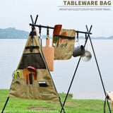 SUNDICK 900D Oxford Cloth Outdoor Camping Picnic Tableware Storage Bag Portable Barbecue Cutlery Organizer Hanging Holder Bags - Dollarwoods