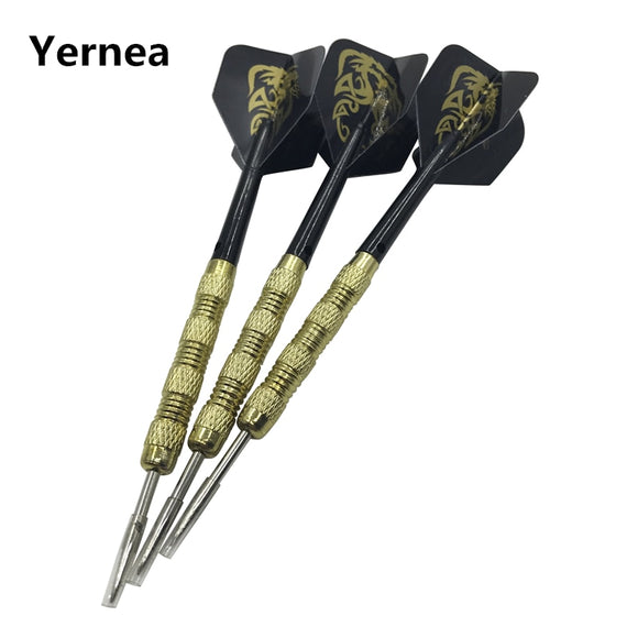 Yernea New 3Pcs 15g Steel Tip Darts Sports Entertainment Nickel Plated Copper Dart Body Nylon Dart Rod PET Flight - Dollarwoods